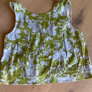 Anthropologie Linen Tropical Flyaway Top Medium